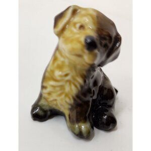 Wade Whimsies Dog Mini Figurine England Vintage Wade Ceramic Animal